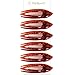 RC ROCHE ORNAMENT 6 Pcs French Concord Hair Clip Flat Curved Claw Clips Lay Down for Thin Hair Side Slide Volume Clips Women Strong Hold No Slip Grip, Small Brown