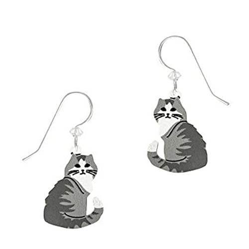Amazon Com Sienna Sky Artisan Long Haired Grey White Tabby Cat