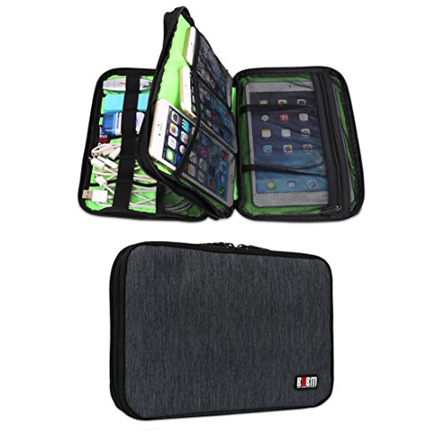 BUBM-Double-Layer-Travel-Gear-Organizer-Electronics-Accessories-Bag-Two-layers-Black