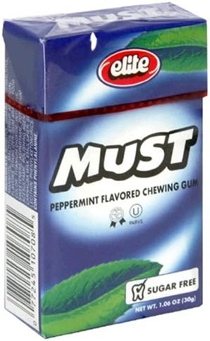Rokeach Elite Must Peppermint Flavored Chewing Gum, 1.06-Ounce Boxes (Pack of 24)