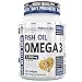 Fish Oil Omega 3 Vitamin/EPA and DHA Supplement 120 Count Capsules/Softgels 2500mg/Ser Pharmaceutical Grade Triple Strength Fish Oil With Natural Lemon Flavor Supports Heart Health Brain Development