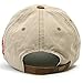 ililily Cane's Distressed Vintage Embroidered Baseball Cap Snapback Trucker Hat Beige