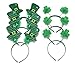 Moon Boat 10PCS St Patricks Day Accessories: Headband Green Head Boppers with Shamrock Leprechaun Irish Hat Flag- Saint Patrick's Party Costume Decorations for Kids Women