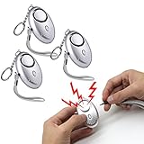 3 PACK Emergency Personal Alarm (siren song)- 140dB Extreme Sound - LED Flashlight - Portable Survival Whistle - Rip Cord Activation & Keychain - Safety Protection Kids Girls Women Unisex