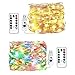 innotree 2 Pack Fairy Lights USB Plug in, Warm White & Multi Color Changing, 33ft 100 LEDs Firefly Twinkle String Lights with Remote for Bedroom Indoor Outdoor Party Wedding Decoration, Copper Wire