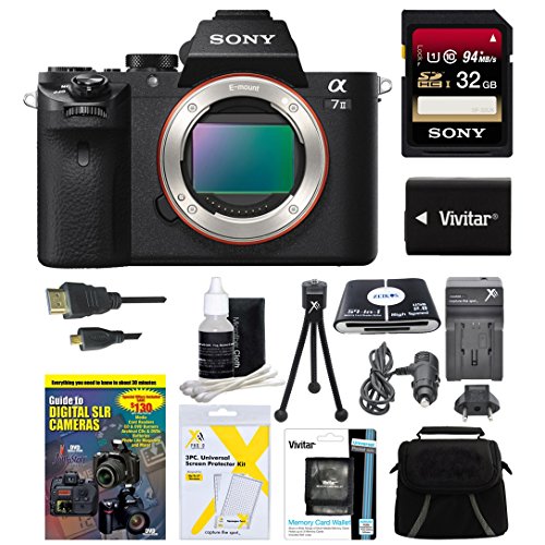 Sony-Alpha-a7II-a7m2-ILCE7M2B-ILCE7M2-Interchangeable-Digital-Lens-Camera-Body-Only-Bundle-Includes-Camera-32GB-High-Speed-SD-Card-Case-Spare-Battery-Rapid-ACDC-Charger-Card-Reader-Photography-DVD-Min