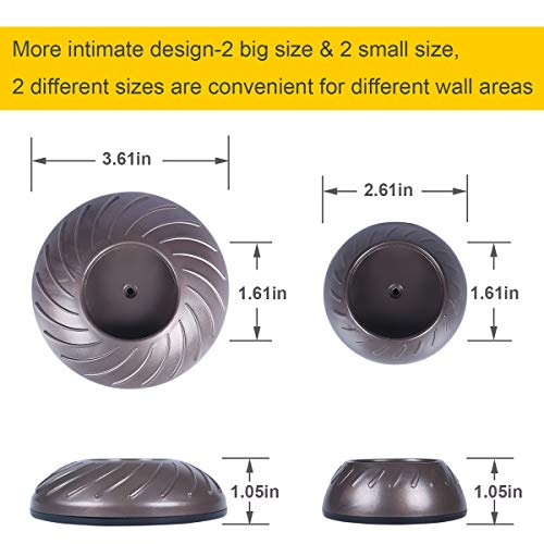 Plastic Baby Gate Wall Bumper,PRObebi Child Gate Small Protector fit 60 Baby Gate,Pet Gate with Door-Dog Gate Extra Wide,Baby Gate Wall Mount Saver Pressure Mount Replacement Part Accessory,4PCS Brown