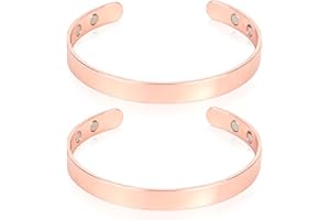 2pcs Magnetic Copper Bracelets, Universal Adjustable Pure Copper Magnetic Bangle Bracelet Stylish Jewelry Accessories Suitabl