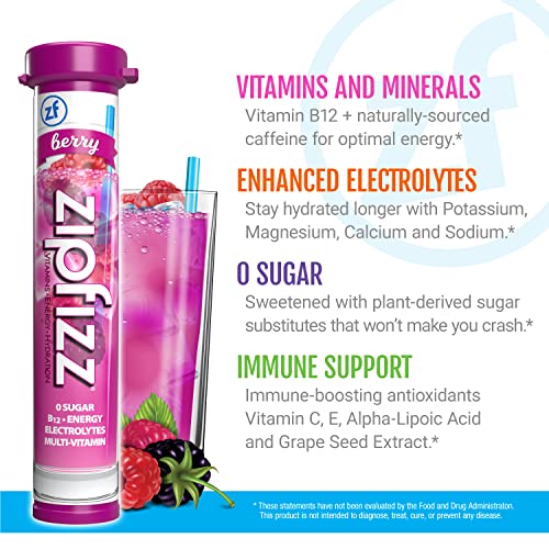 Zipfizz Energy Drink Mix, Electrolyte Hydration Powder with B12 and