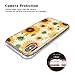 JIAXIUFEN Clear Case Cute Girl Sunflowers Slim Shockproof Flower Floral Desgin Soft Flexible TPU Silicone Back Cover Phone Case for iPhone Xs Max 2018 6.5 inch