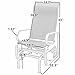 PatioPost Outdoor Porch Glider Patio Swing Rocking Lounge Chair with Powder Coated Sturdy Aluminum Frame Support for Outdoor Backyard,Beside Pool,Lawn, Textilene, Brown