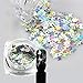 1Pcs Laser Shiny Diamond Round Ultrathin Sequins Nail Art Glitter Tips UV Gel 3D Butterfly Sequins Laser Magic Silver Butterfly Sequins Nail Decoratio (Silver)