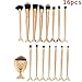Professional Mermaid Makeup Brushes Kit 16 Pcs - Makeupstore Cosmetic Makeup Brushes Foundation Eyebrow Eyeliner Blush Cosmetic Concealer Brushes Beauty Tools Brush, Gold