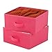 Honey-Can-Do 2-Pack Non-Woven Storage Drawers with Handles, Pink