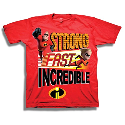 Disney Pixar The Incredibles Shirt - Toddler Boys 'Strong, Fast, Incredible' Incredibles T-Shirt (3T)