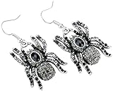 YACQ Jewelry Spider Crystal Dangle Earrings Halloween Party Gifts for Women Teen Girls