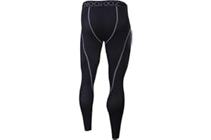 AIKEKO Men's Compression 3/4 Tights - Quick Dry, Moisture Sensing, Ergonomic Fit for Men