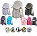 ICOLOR Sun Caps Flap Hats UV 360° Solar Protection UPF 50+ Sun Cap Shade Hat Removable Neck&Face Flap Cover Caps for Man Women Baseball Backpacking Cycling Hiking Fishing Garden Hunting Outdoor Campin