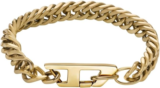 Herren Kettenarmband Gold Edelstahl Armband DX1511710, Einheitsgröße, Edelstahl, Kein Edelstein