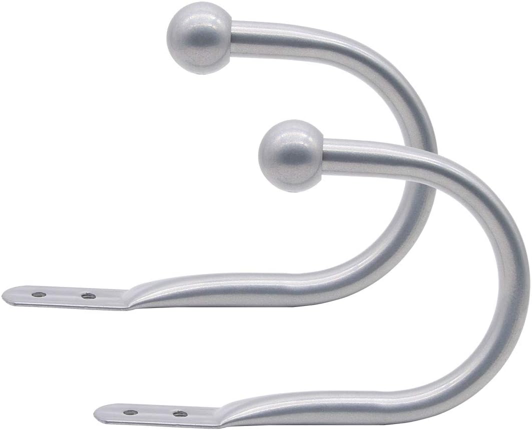 OMIO Decorative Curtain Drapery Holdbacks, Set of 2 (Nickel)