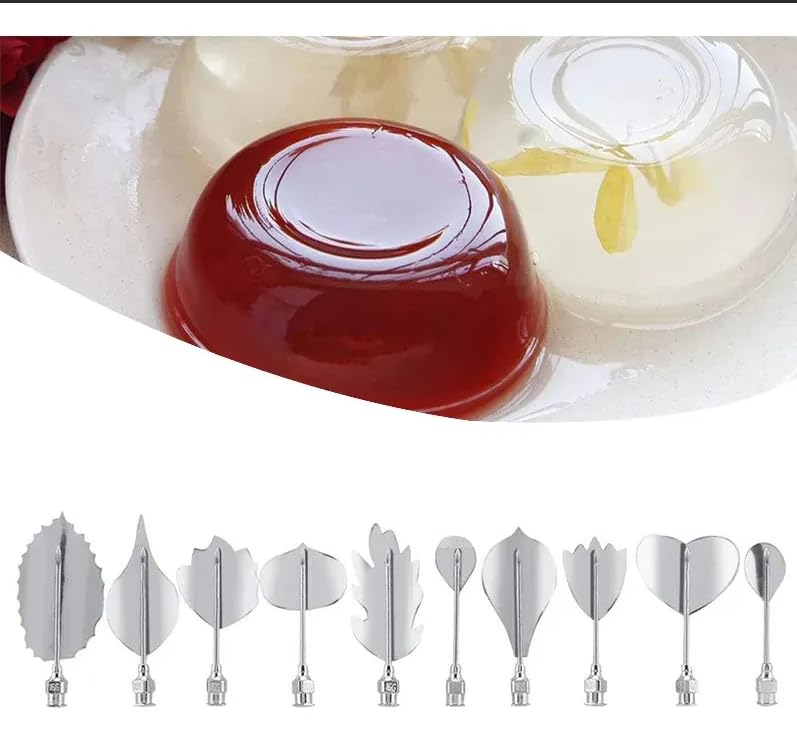 Herramientas de Gelatinapara Tartas,44PCS Herramientas de Arte de Gelatina 3D Utensilios de Acero inoxidable para Gelatina Para Decorar Tartas y Elaborar Tartas de Gelatina