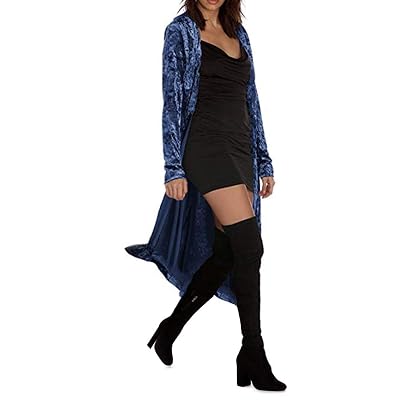 Buy Womens Long Velvet Cardigan Open 