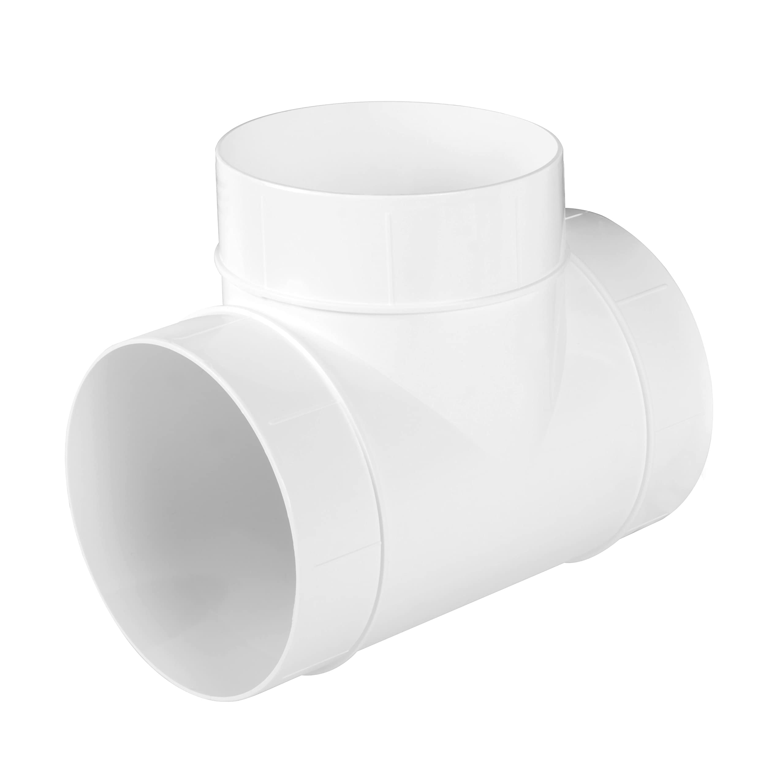 AWENTA Ø100mm Duct Connector 3 Way Splitter (90 Degree) xd - Round Duct Connector - Extractor Fan - Dryer Vent Tee - Diameter 10cm ABS Plastic White
