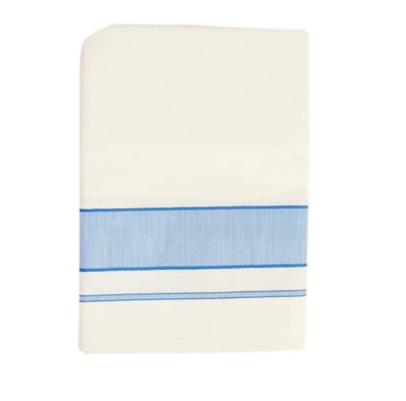 Men's Pure Cotton White Dhoti(123_VIP White_2m)