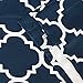 Flamingo P Moroccan Valance Curtain Short Window Treatment for for Kitchen Living Dining Room Bathroom Kids Girl Baby Nursery Bedroom (Navy - 52