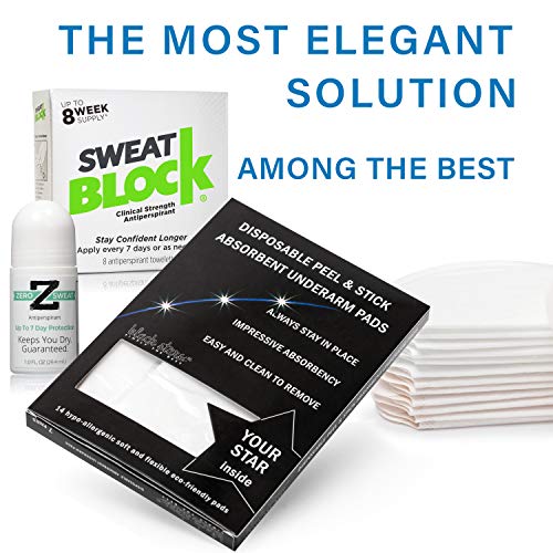 image for Black Stars Armpit Sweat Pads - Disposable Dress Underarm Shields for 