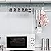 Homfa Kitchen Rail Rack Wall Mounted Utensil Hanging Rack Stainless Steel Hanger Hooks for Kitchen Tools, Pot, Towel (10 Sliding Hooks)