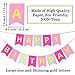 Birthday Decorations - Large Happy Birthday Banner - Theme Birthday Party Decorations - Happy Birthday Letters - Pink Rose Gold For Woman Girl Mom Balloons Hanging Pom Poms Wall Party Supplies