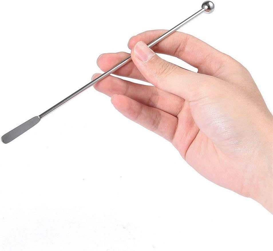Coffee Beverage Stirrers, 10pcs Stainless Steel Cocktail Drink Swizzle Stick with Small Rectangular Paddles for Juices Chocolate, Milk - Image 3