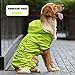 EVELOVE Dog Rain Jacket Four-Legged Dog Raincoat Waterproof Clothes Hood Poncho with Safe Reflective Stripes for Small Medium Large Pet (XL, Green)