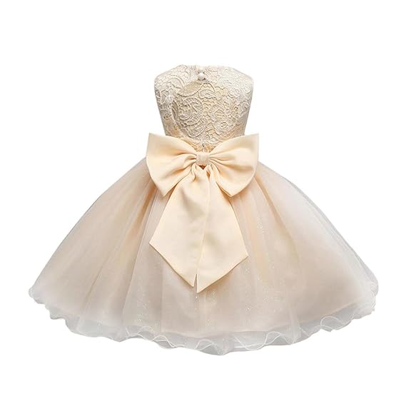 Hirolan Kinder Mädchen Stickerei Schöne Abendkleider Bowknot Festliche Babykleider Blumen Drucken Brautjungferkleid Rückenfre