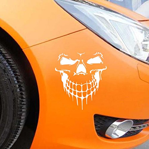 image for Ecosin Car Rules Decal Slammed Reflective Skull Car Truck Sticker JDM 