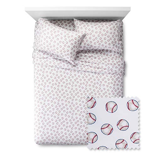 Pillowfort New Baseball Sheet Set QUEEN