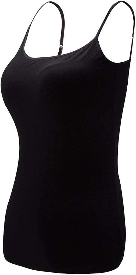 Ibeauti Womens Camisoles Tops with Built in Padded Bra Basic Breathable Tank Top: Clothing