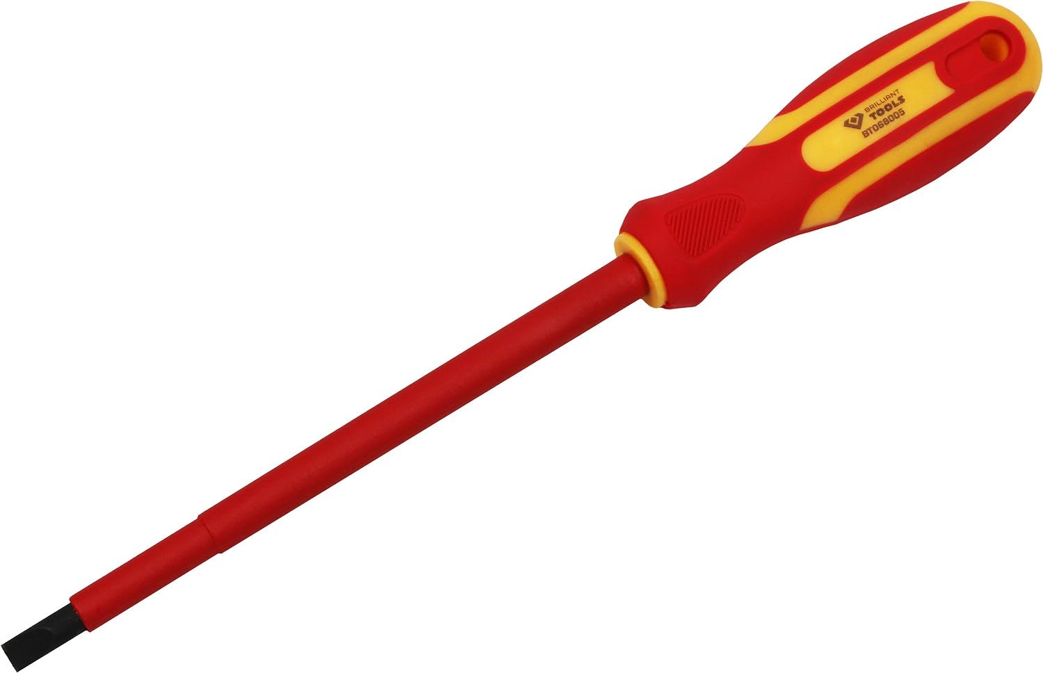 BRILLIANT TOOLS BT068005 VDE Screwdriver Slotted 6.5 x 150 mm [Powered by KS Tools]