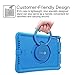 Fintie iPad 9.7 2018 2017/iPad Air 2/iPad Air Case, [Magic Ring] 360 Rotating Multi-Functional Grip Stand Shockproof Full-body Rugged Protective Cover for iPad 6th/5th Gen, iPad Air 1/2, Blue