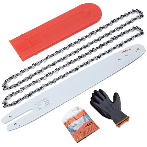 SAVIOR 2Pcs Sägeketten mit 30cm Schwert & Schwertschutz, 1/4"LP 1,1mm 64TG