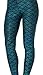 Mermaid Leggings for Women Shiny Fish Scale Tight Pants Footless Tights Pants Blue M