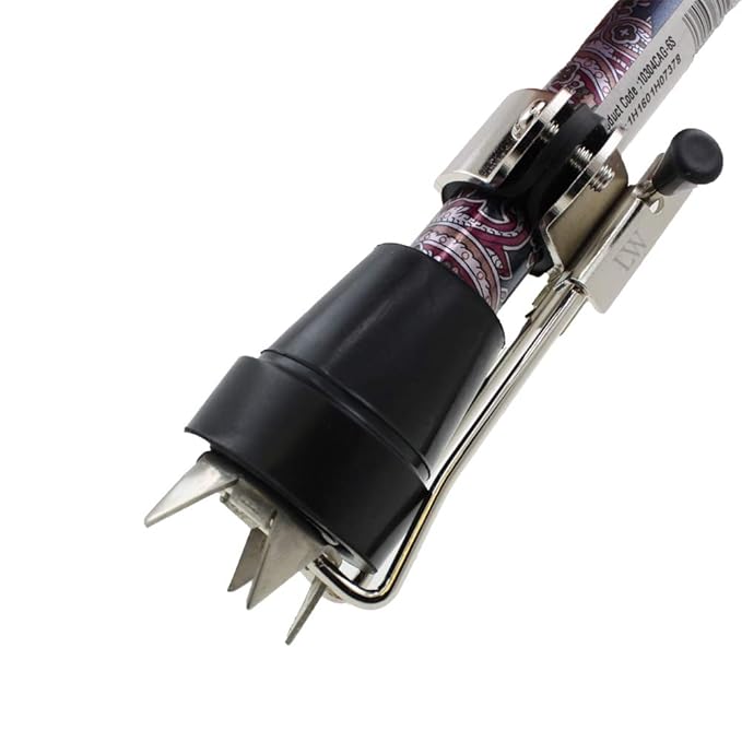 Ice Grip Studded Retractable Walking Stick Snow Tip Prong Spike (x2) by