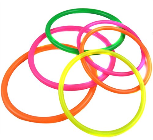 Doloburn 10 Pcs 5" Plastic Toss Rings for Speed and Agility Practice Games (5")