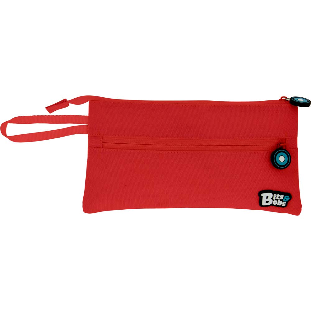 Grafoplás 37543851 Flat School Pencil Case, Red, 23.5 x 12 cm, Bits & Bobs