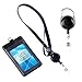 Badge Holder, Life-Mate PU Leather ID Cards Badge Holder Wallet with 3 Card Slots & 20