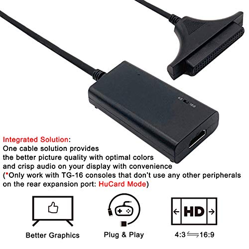 2 HDMI+Cable+TurboGrafx+16+TG+16+Console