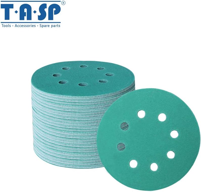 100Pcs 125Mm Wet And Dry Sandpaper 5'' Waterproof 8 Hole Anti Clog Sanding Discs 60-400 Grit Hook & Loop Film Backing Grit 400