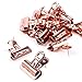 STFF 15 Pcs Push Pins Clips Creative Paper Clips with Pins for Cork Board and Photo Wall No Holes for The Paper (Rose Gold)