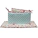 Mila Coral and Blue Floral Patchwork 5 Piece Baby Girl Crib Bedding Set with Bumper by Peanut Shell